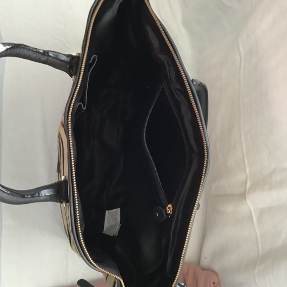 ADOLPHO Dominguez Calf Hair Handbag with Zebra Print - Picture 4 of 11